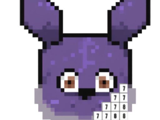 image bg Five brainrot meme Pixel Art